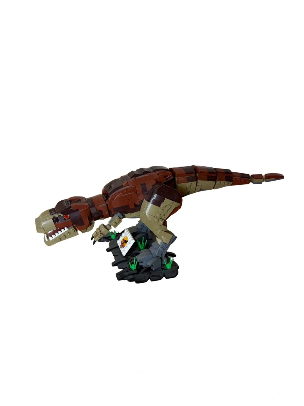 LEGO | Reptile Toy T-Rex Figure in Brown and Tan | Assembled